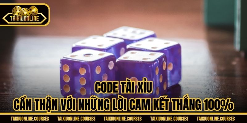 Code Tài Xỉu - Cẩn Thận Với Những Lời Cam Kết Thắng 100%